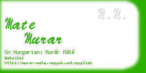 mate murar business card