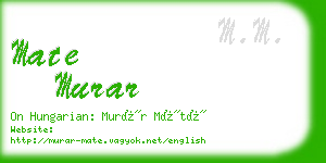 mate murar business card